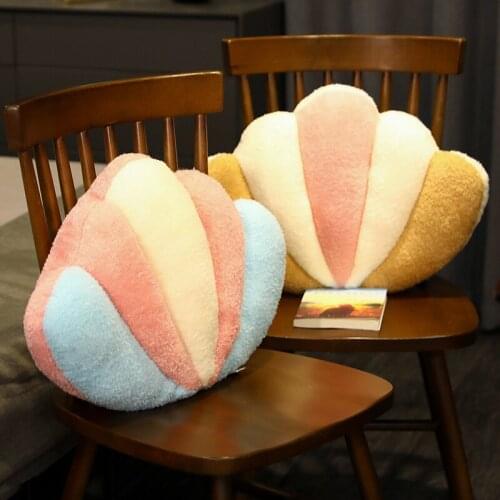 Color scallop doll high quality simulation scallop plush toy pillow gift for children family nap pillow pillow Christmas gift