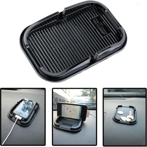 Phone Holder Single Slot Anti-slip Black Universal Dashboard Phone Pad Mat for Car Accessories