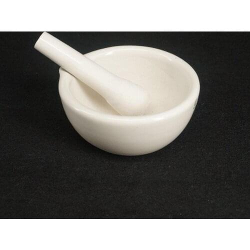 130mm Ceramic Porcelain Mortar And Pestle Mix Grind Bowl Set Herbs Kitchen