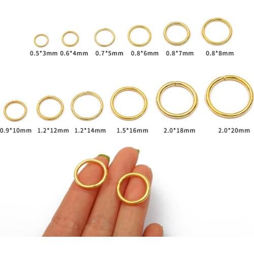 50-500pcs 7 Colors Loop 3-20mm Open Jump Rings for DIY Jewelry Making Necklace Bracelet Findings Connector Supplies