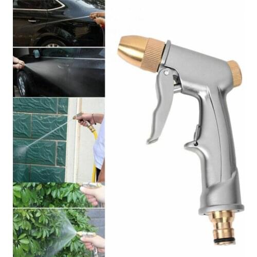 Metal High Pressure Water Spray Gun Brass Nozzle For Car Washing Garden Irrigation Watering Hose Mist Car Cleaning Tool