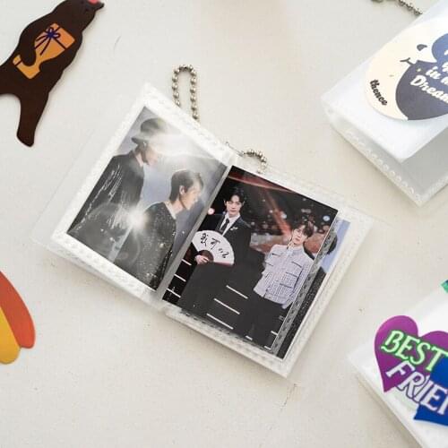 Mini 3 inch photo album with chain pendant for kpop bangtan boys ateez stray kids 3 inch LOMO Cards for NCT2020 TWICE Photocards