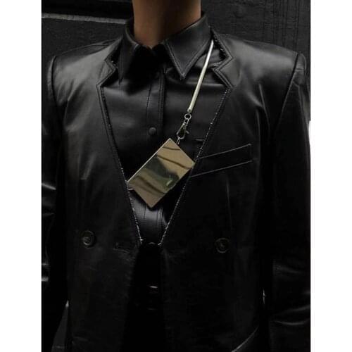 Minimalist PETER Style Metal Snake Bone Chain Mini Crossbody Hanging Neck Decoration Card Bag Coin Wallet Neutral Couple