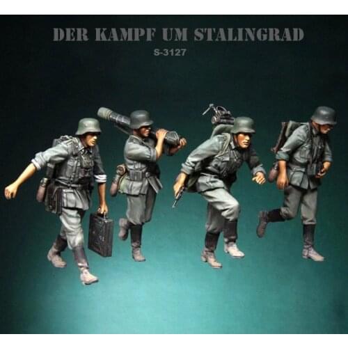 1/35 Resin Figure Kits Model Mortar Team Resin Soldier Colorless and self-assembled ( 4 piece) S-3127