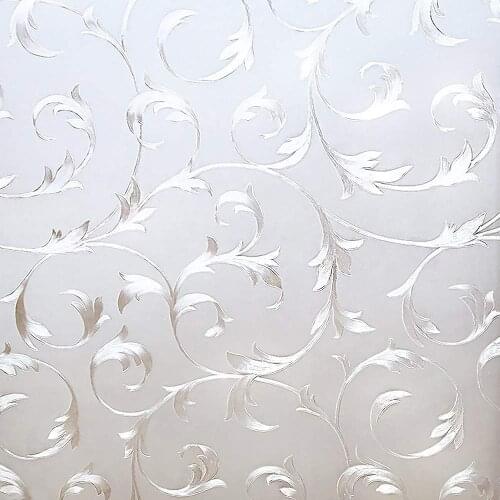 Vine Pattern Window Sticker Static Cling Semilucent Recyclable Durable Mould-Proof Embossing Frosted UV-Proof Window Covering