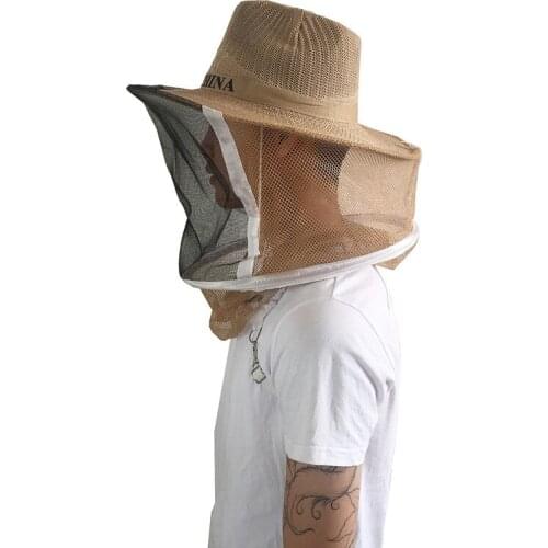 Beekeeper Bee Protectiv Beekeeping Supplies Wholesale Beekeepers Special Beekeepers With Veil Shields With Straps Light Brown