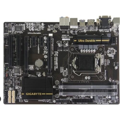 Used Gigabyte GA-B85-HD3 LGA 1150 DDR3 B85-HD3 32GB for i3 i5 i7 22nm cpu Desktop motherboard