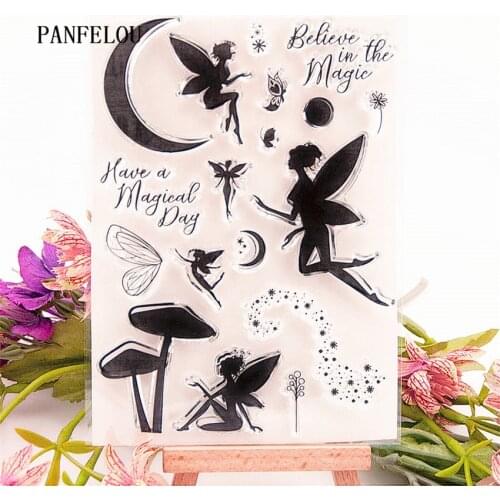 PANFELOU Forest fairy Transparent Silicone Rubber Clear Stamps cartoon for Scrapbooking/DIY Easter wedding album