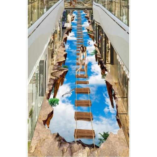 Custom Photo self-adhesive 3D floor PVC waterproof floor Home Decoration 3d floor wallpapers 3D wall murals wallpaper floor