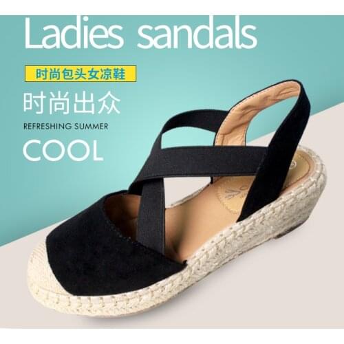 Women Shoes Suede Wedges High Ankle Sandals Round Toe Casual Shoes High Slope Round Head Sandals Girls shoes 2021