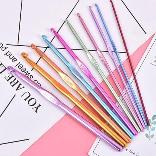 Aluminum Handle Crochet Needles Crochet Hooks 2-6.5mm Crochet For Knitting Needles Weave Sewing Needles Tool