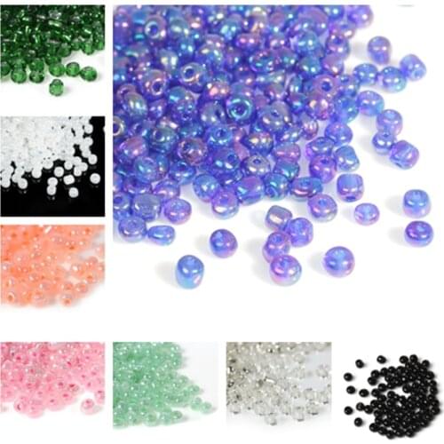 6/0 Glass Seed Beads Round Dark green AB Color About 4mm( 1/8") Dia, Hole: Approx 1mm, 65 Grams