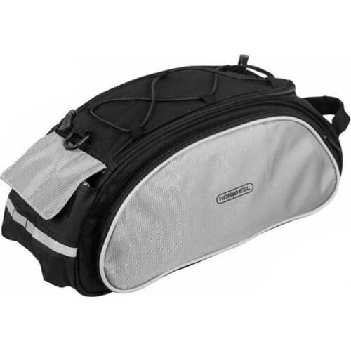 Cycling Rear Seat Rack Trunk Bag 13L Bicycle Bag - Black Bike Luggage Carrier Bicycle carrier bag 2 side bags & 1 back pouch