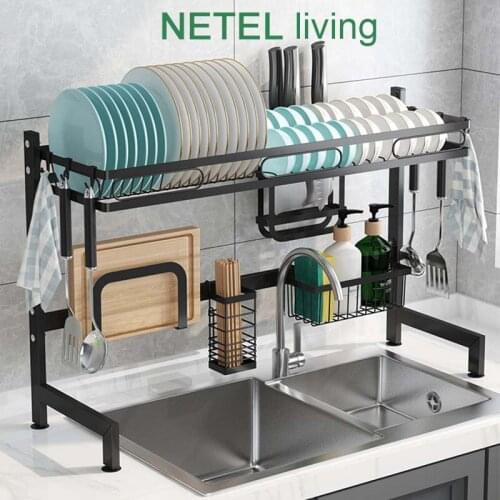 Over the Sink Dish Drying Rack Mutifunctional Drainer for Kitchen Organization Storage Counter-top Space Saver Shelf Holder