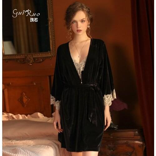 Wedding Robe Velour White Sexy Feminino Szlafrok Panna Mloda De Chambre Women Shower Sleep Robes for Women Fluffy Velvet Kimono