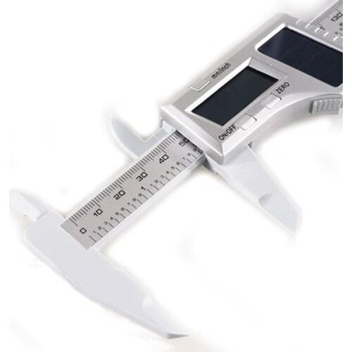 High Quality 6" 150mm Digital Solar Carbon Fiber Vernier Caliper Micrometer Guage Widescreen Electronic Accurately Measuring