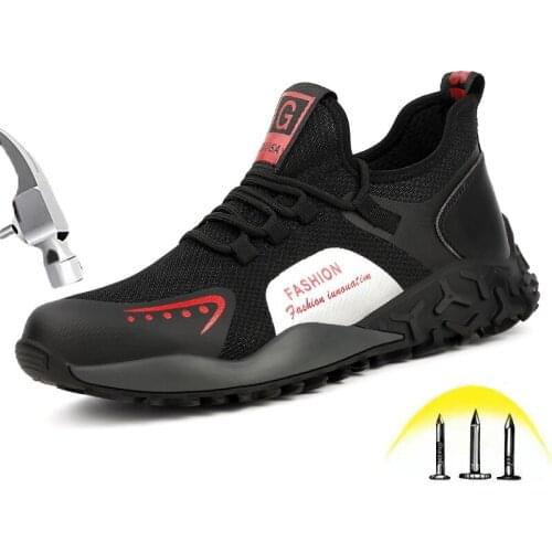 Safety Boots Mens Indestructible Steel toe Comfortable Anti-Smashing Breathable Sneakers Male Construction Industrial Work Shoe