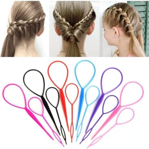 Womens Fashion Binding Hair Braiding Flower Bud Ball Head Ponytail Hairstyles Equipment Hair Styling Tools