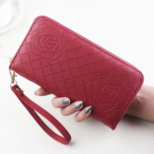 Women Wallet PU Leather Purse Female Long Wallet Flower Printing Pouch Handbag For Women Coin Purse Card Holders Clutch