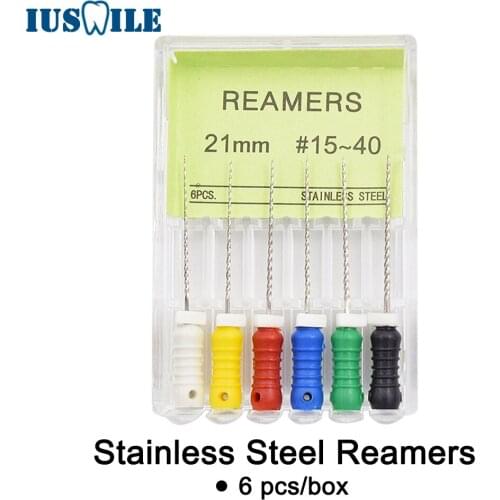 1 Box Dental Stainless Steel Reamers Dental Hand Use Root Canal Files