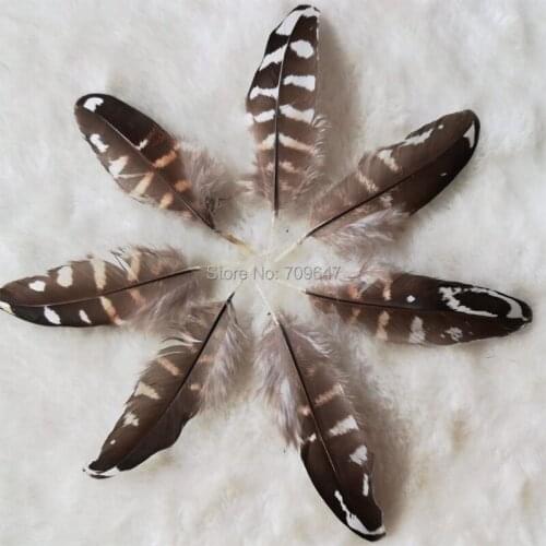 100Pcs/Lot 7-10cm Brown&White Reeves Venery Pheasant Feathers,Natural Crafts Feathers Plume Jewelry Making DIY Party