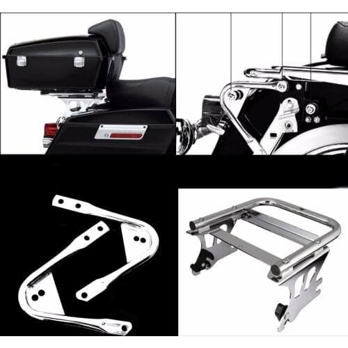 Two-up Tour Pack Luggage Rack &Docking Hardware Kit For Harley Touring Electra Glide Road King 1997-2008