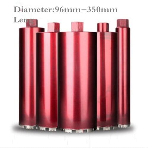 Free shipping 96-350mm diameter 370mm length Wet Diamond Core Drill Bit for Concrete Perforator masonry