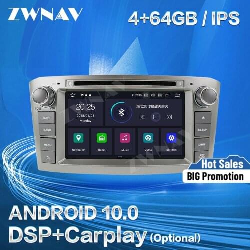 Carplay For Toyota Avensis T27 T25 2002- 2010 2011 2012 2013 2014 2015 2016 Android 10 GPS Audio Stereo Radio Recorder Head Unit