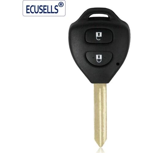 2 buttons remote key shell case fob for Toyota Auris Corolla Verso Yaris TOY47 uncut blade