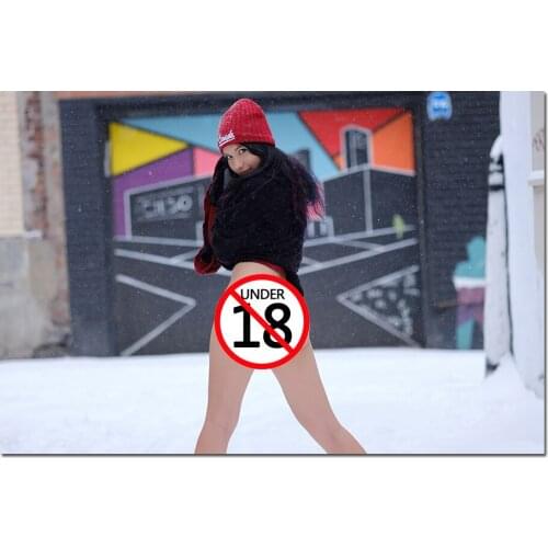 Winter Young Beauty Photo Decorative Posters and Prints Wall Art Canvas Painting Wall Picture For Living Room Decor