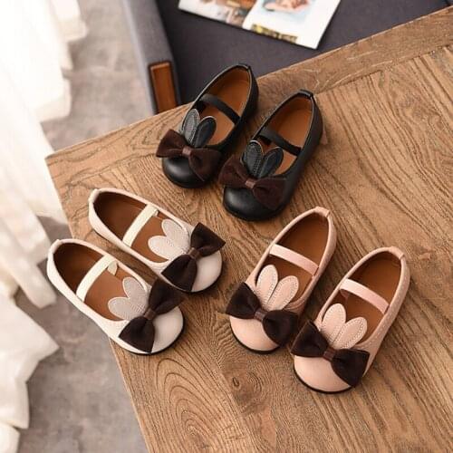 Childrens Baby Shoes Soft Bottom 2021 Spring Leather Children Girl Shoes Princess Party Shoes