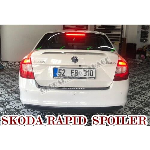 For Skoda Rapid Sedan 2012-2017 Spoiler Wing Auto Accessory Universal Spoilers Car Antenna Car Styling Diffüser Flaps Splitter