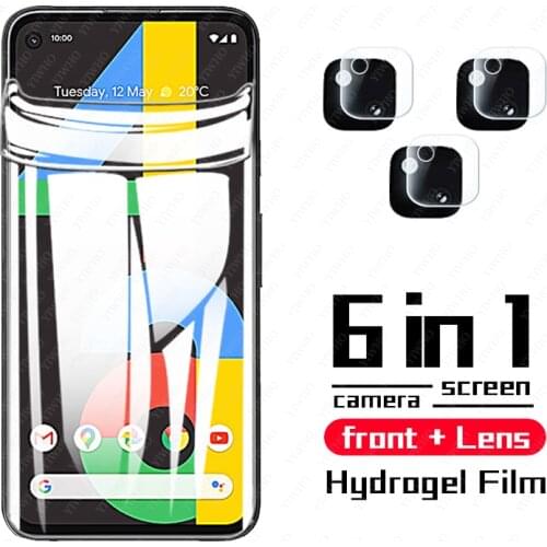 999D Full Curved Soft Hydrogel Film on for Google Pixel 4a Screen Protector for Google Pixel 5 4 A Camera Lens Tempered Glass