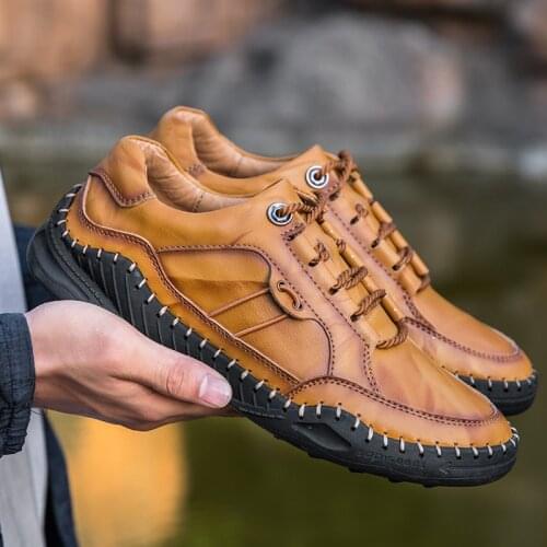 Sapatos Masculinos De Couro Genuino Mens Shoes Classic Leather For Men Moccasins Autumn Summer 2020 Fashion