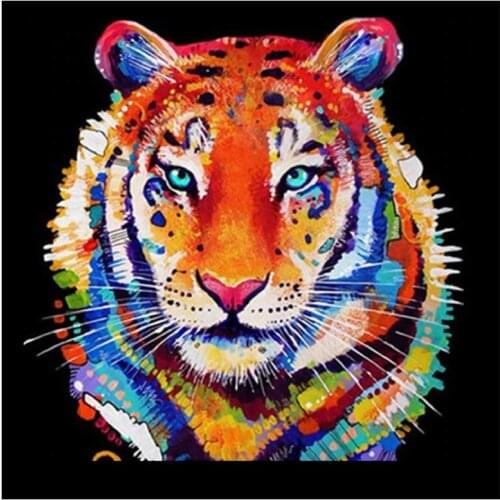 Diamond Painting Kits for Adults Kids, 5D DIY Animals Tiger Diamond Art Accessories with Round Full Square Drill for Home Wall