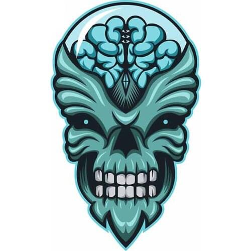 Alien Monster Brain Head Car Stickers Windshield Bumper Motorcycle Helmet decal high quality Vinyl Cover scratches waterproof