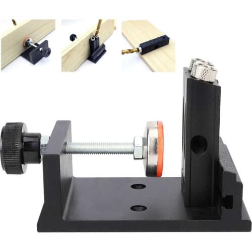Drilling Locator Double Hole Guide Positioner Adjustable Woodworking Tool Aluminum Alloy Drilling Guide