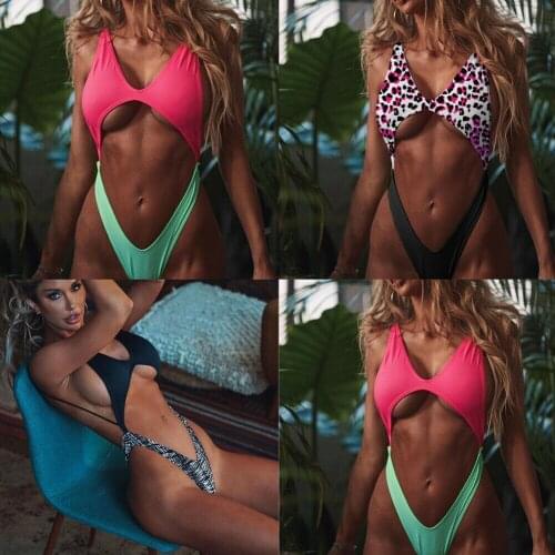 2019 New Style Patchwork Women Bandage Bikini Set Push-up Padded Brazilian Swimsuit Swimwear Beachwear