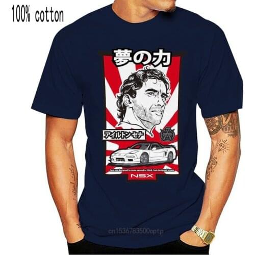 New 2021 Summer Ayrton Senna T-shirt Car Styling T Shirt Men Plus Size Clothing