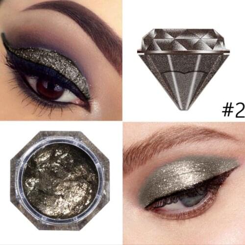 6 Colors Diamond Glossy Eyeshadow Palette Glitter Shimmer Pigment Eye Shadow Cream Eye Makeup Cosmetic Maquillajes TSLM1