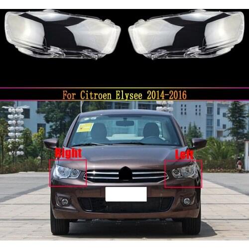 Headlamp Lens For Citroen Elysee 2014 2015 2016 Headlight Cover Replacement Front Car Light Auto Shell