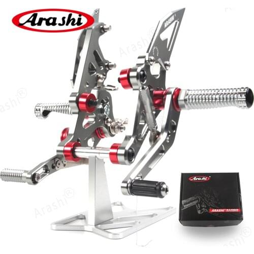 Arashi CNC Adjustable Footrest Foot Pegs For YAMAHA MT 07 FZ 07 2014 2015 2016 2017 2018 2019 Rider Rearset Footrest Foot Rest