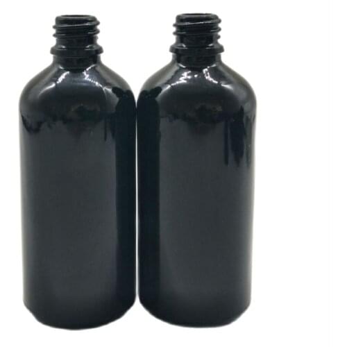 100ml black empty glass bottle lotion emulsion essence oil liquid serum complex recovery skin care cosmetic packing