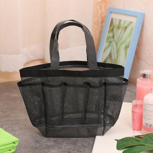 NICEFurniture Multi-pocket Mesh Shower Caddy Tote Bag Hanging Portable Toiletry Bag for Men and Women College Dorm Essentials