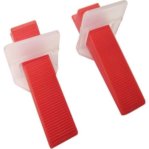 Tile leveling system Spacers Plastic Flooring Tool Kit 50pcs wedges+150pcs 2.0mm white clips