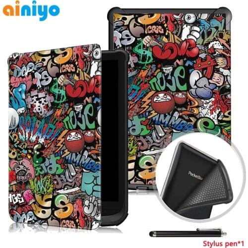Protective Case for pocketbook 627 616 632, Ultra Slim magnetic Smart PU Leather cover for PocketBook Touch Lux 4/Basic Lux 2
