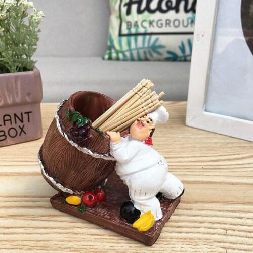 Creative Toothpick Holder Cute Fat Chef Toothpick Dispenser Toothpick Cleaning Teeth Household Tools Table Decorations