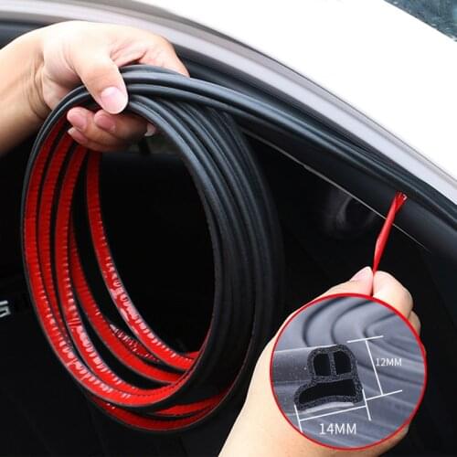 4M 8M 16M 25M Car Styling Door Seal Sound Insulation Car Door Sealing Strip Rubber Weatherstrip Edge Trim Noise Insulation Strip