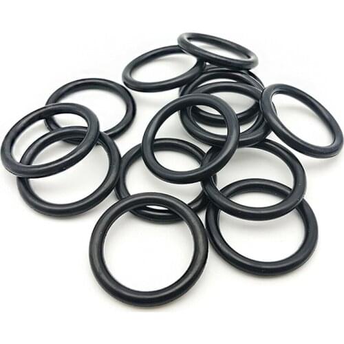 Thickness 2mm Black O-Ring Nitrile Rubber (NBR) OD 8-80mm Oil-Resistant Ring Gaskets