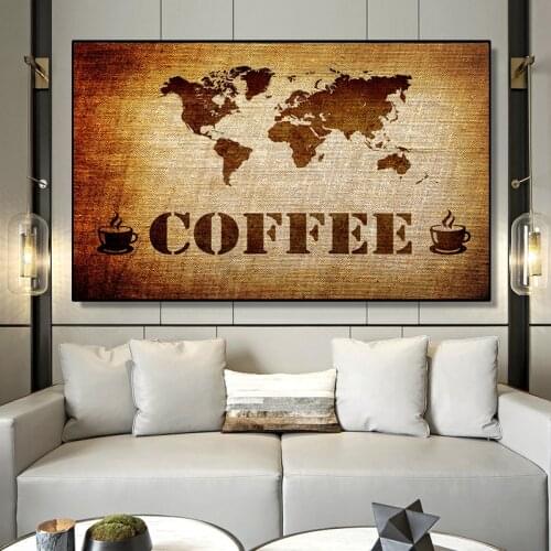 Vintage World Map Canvas Paintings Modern Abstract Art Posters And Prints Home Decoration Wall Picture For Living Room Cuadros